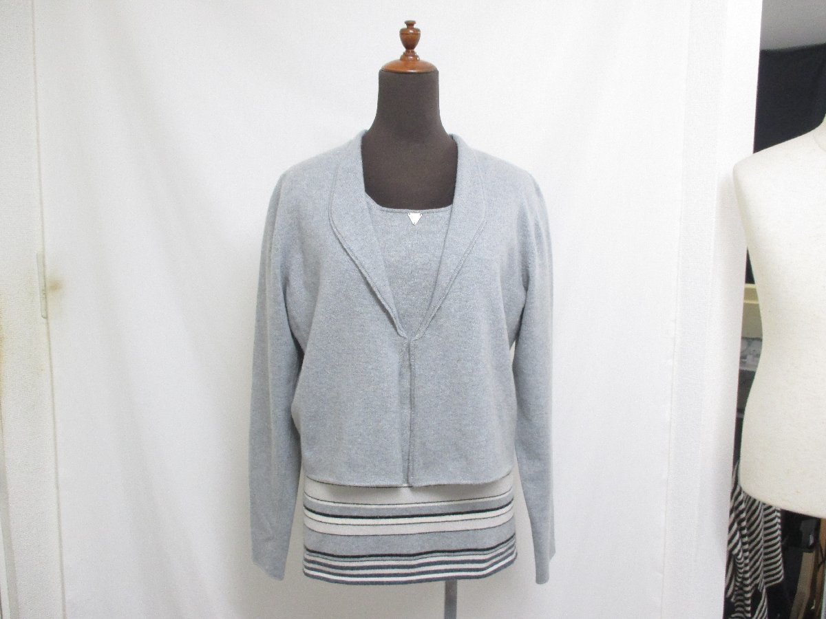  genuine article guarantee [ prompt decision free shipping ] good / Chanel / Vintage / Chanel appear / ensemble * short sleeves sweater & cardigan /42/ knitted /CHANEL. regular goods 