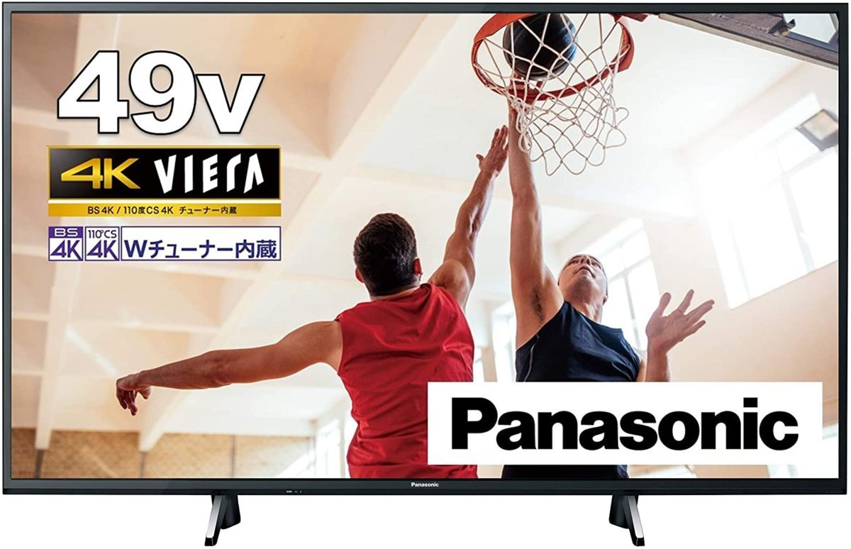 パナソニック 49V型 4K液晶テレビ TH-49GX755 4Kダブルチューナー内蔵/無線接続/ブラウザ/youtube/Amazon/画面分割/netflix/hulu_画像1