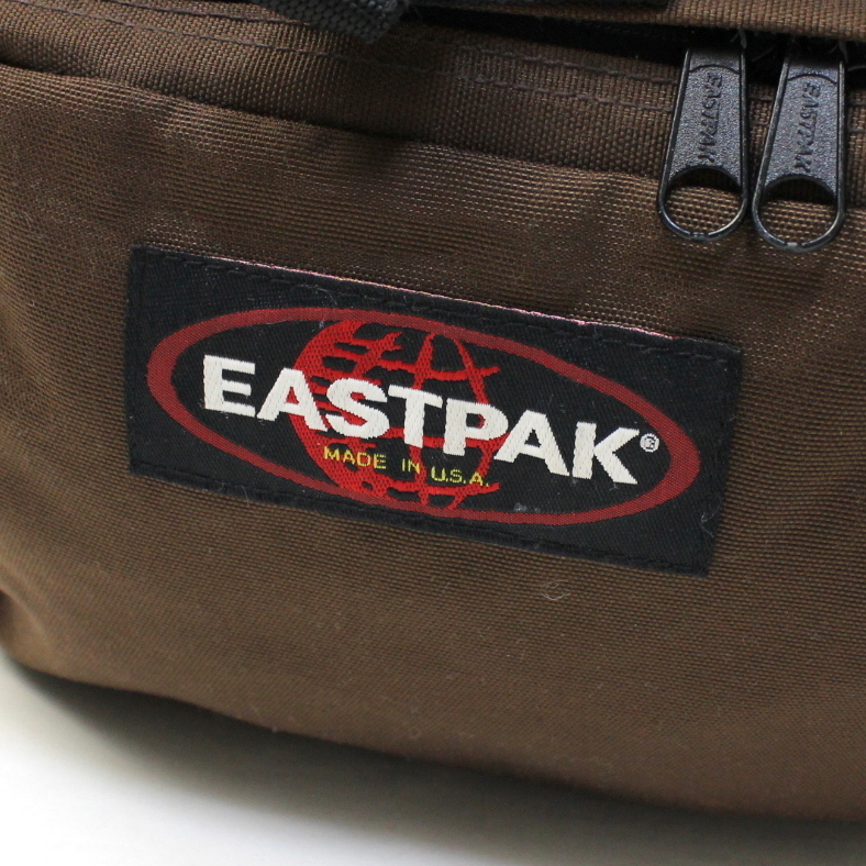 USA製 80s 90s VINTAGE EASTPAK レザーボトム フラップ デイパック リュック ブラウン レア バックパック ビンテージ  アメリカ製 - www.projettomd.com.br