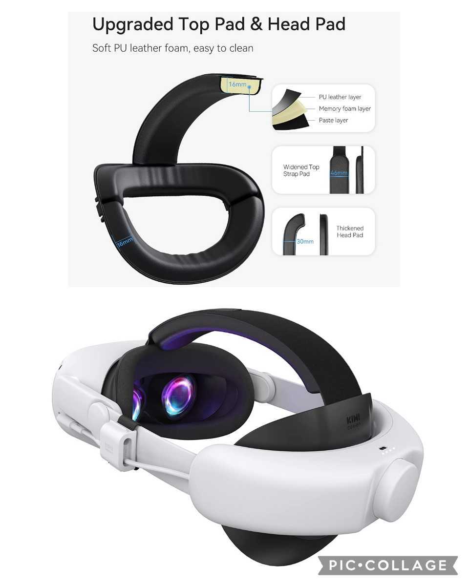 新品未開封☆定価13,888円 Oculus Quest2用 バッテリーヘッドストラップアクセサリー Quest2と互換性あり 快適なエリートストラップ