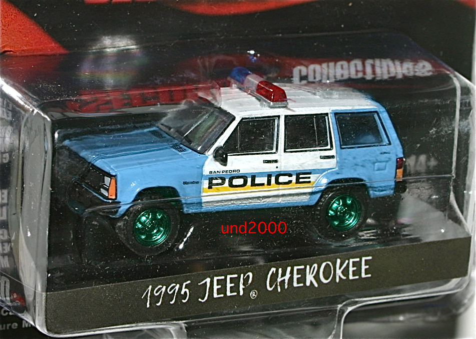  редкость che стул Greenlight 60se can z1/64 1995 Jeep Cherokee Jeep Cherokee Police Police машина зеленый машина зеленый свет 