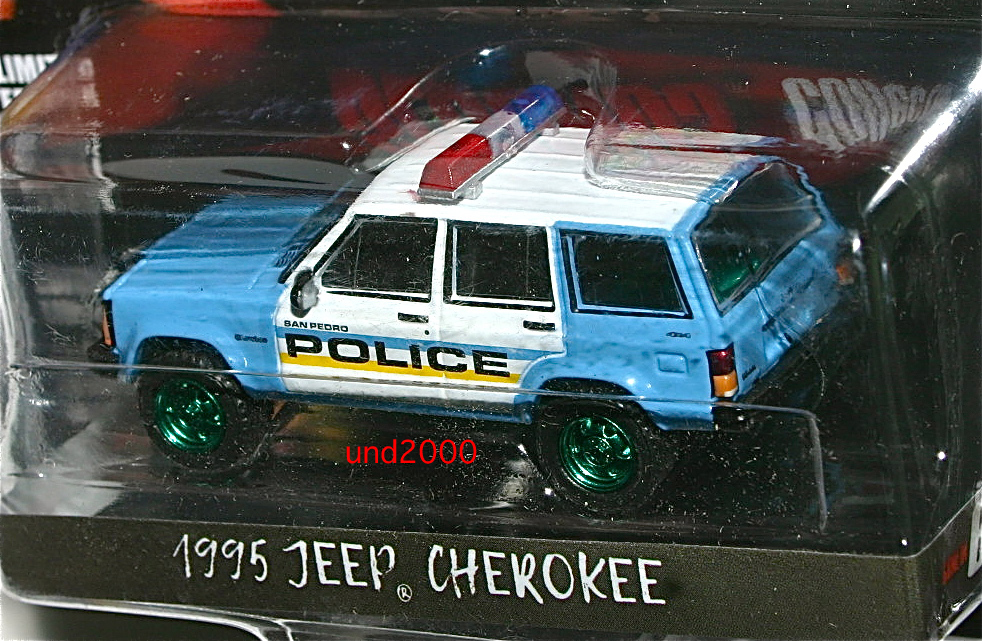  редкость che стул Greenlight 60se can z1/64 1995 Jeep Cherokee Jeep Cherokee Police Police машина зеленый машина зеленый свет 