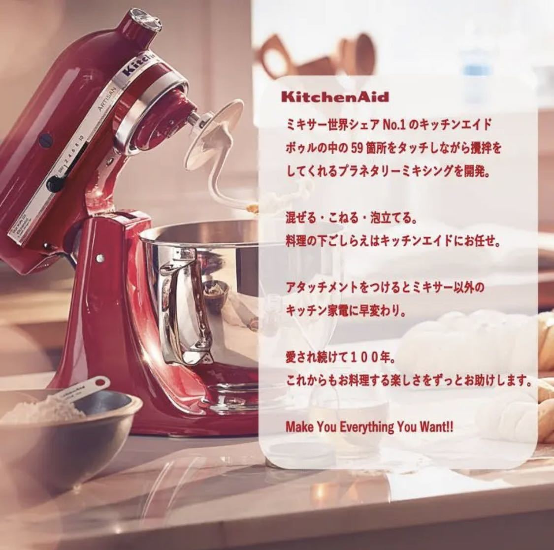 キッチンエイド KitchenAid 3.5QTスタンドミキサー フードグラインダー