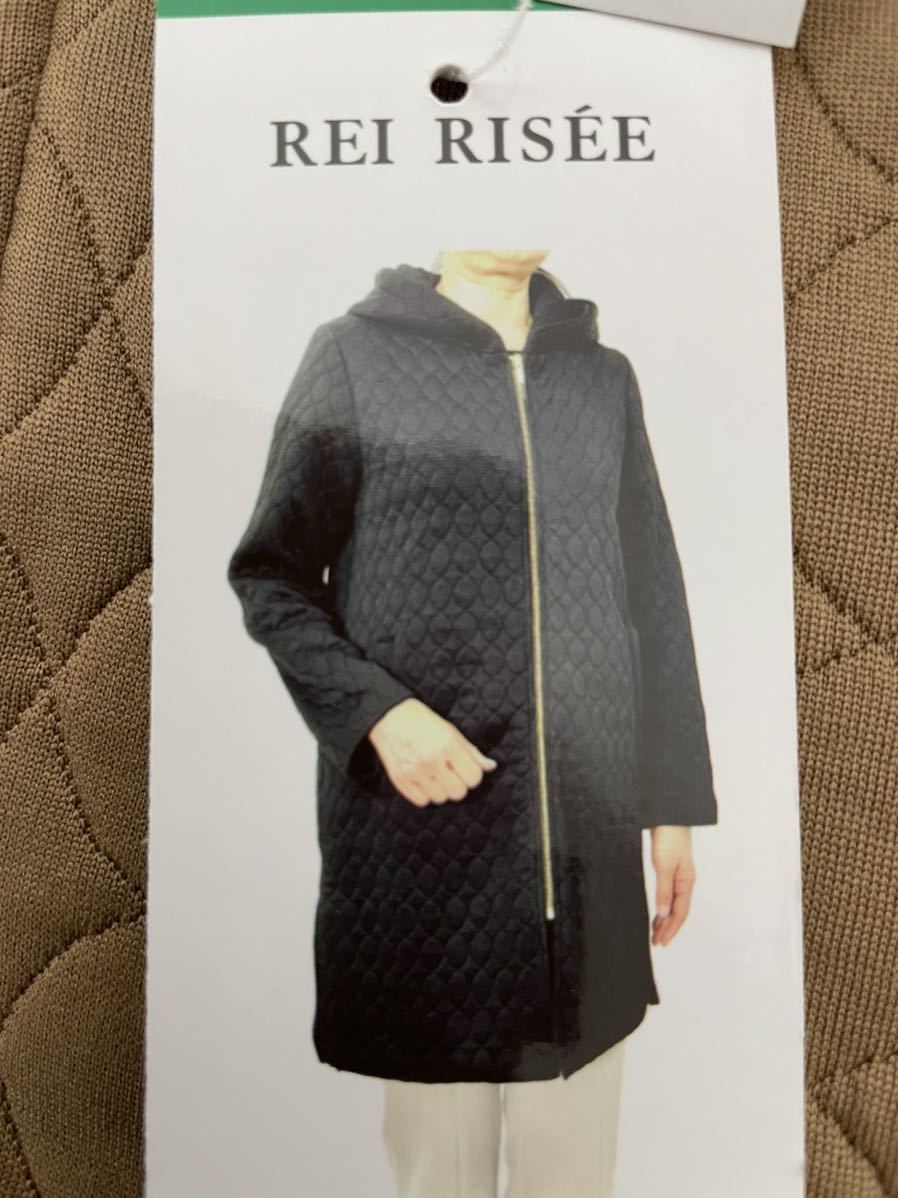 新品■REI RISEE レイリーゼ レディース キルティングコート フルジップ XL ベージュ フード付き 大きいサイズ