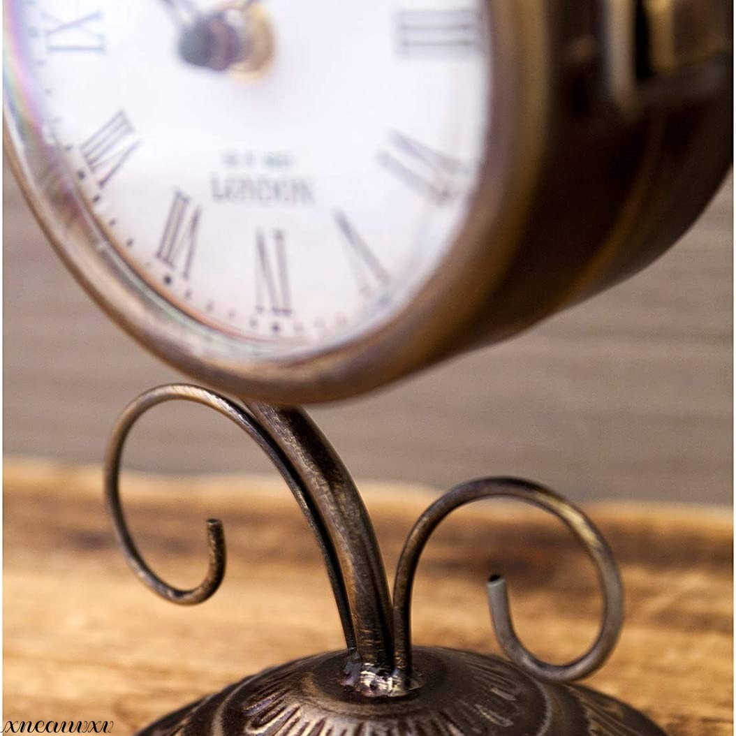 アンティーク調 置き時計 ブロンズ 洋風 レトロ 両面 デザイン オシャレ 雑貨 クラシック アンティーク 時計 インテリア クロック
