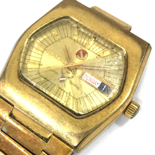 動作良好品‼️】RADO SILVER SABRE 自動巻き腕時計 デイデイト www