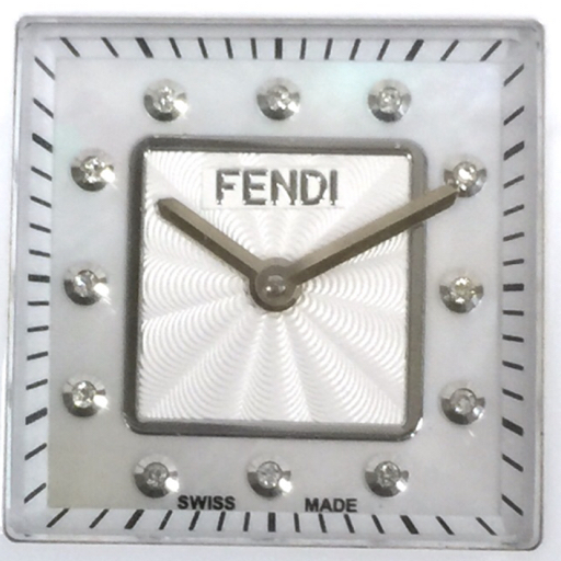 フェンディ クアドロ セラミック 12P ダイヤモンド シェル文字盤