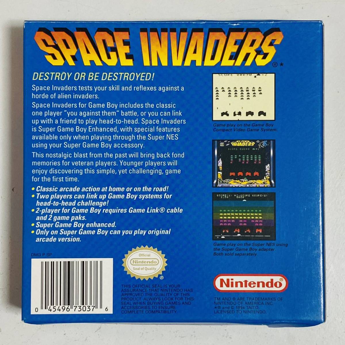 【中古品】Nintendo 任天堂 GAME BOY ゲームボーイ SPACE INVADERS スペースインベーダー 海外版 ソフト_画像5