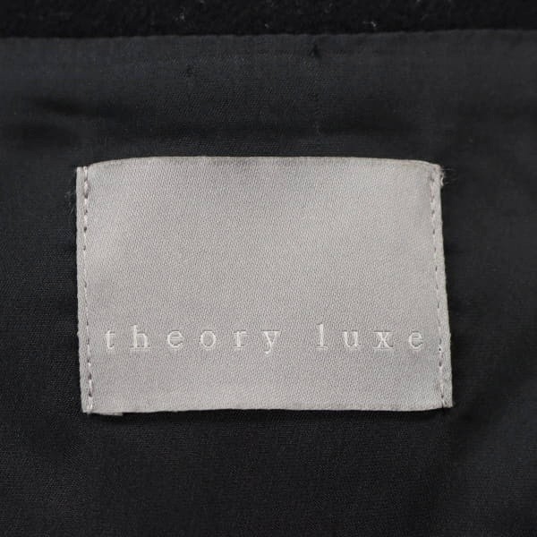 【美品】theory luxe/セオリーリュクス レディース ロング ステンカラーコート ウール 長袖 038 M相当 黒 [NEW]★41KH60_画像7