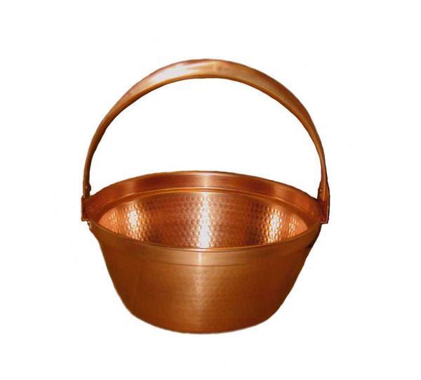☆純銅製機械打出し山菜鍋３０ｃｍ（容量約５.５Ｌ）板厚約０.９ｍｍ業務用仕様日本製新品
