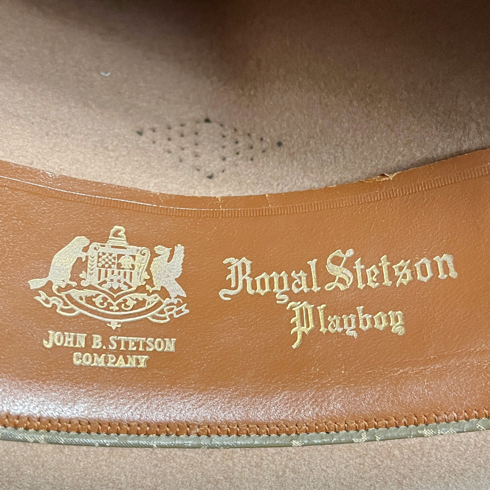 超レア! 40's STETSON 59CM PLAYBOY プレイボーイ ステットソン MINT ミント ベージュ ワントーン VINTAGE HAT ヴィンテージ ハット BEIGE_画像7