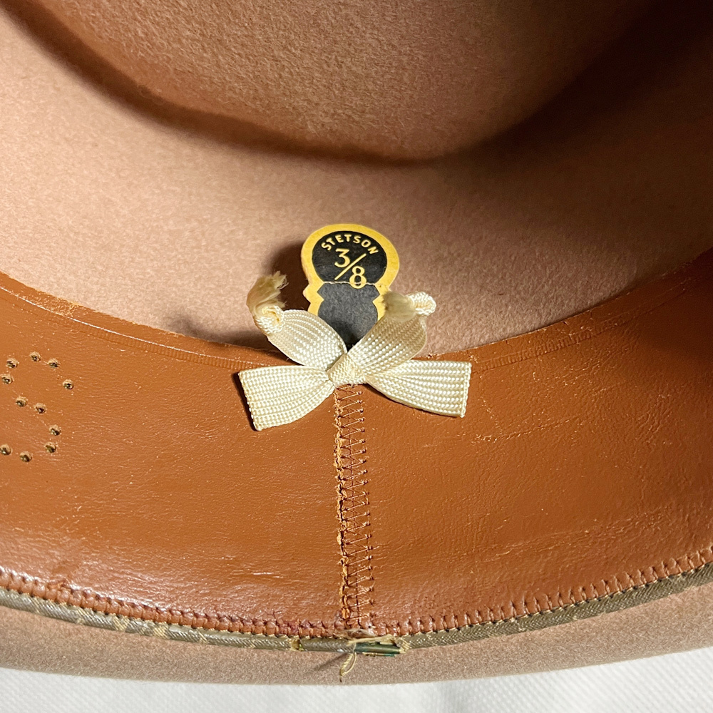 超レア! 40's STETSON 59CM PLAYBOY プレイボーイ ステットソン MINT ミント ベージュ ワントーン VINTAGE HAT ヴィンテージ ハット BEIGE_画像9