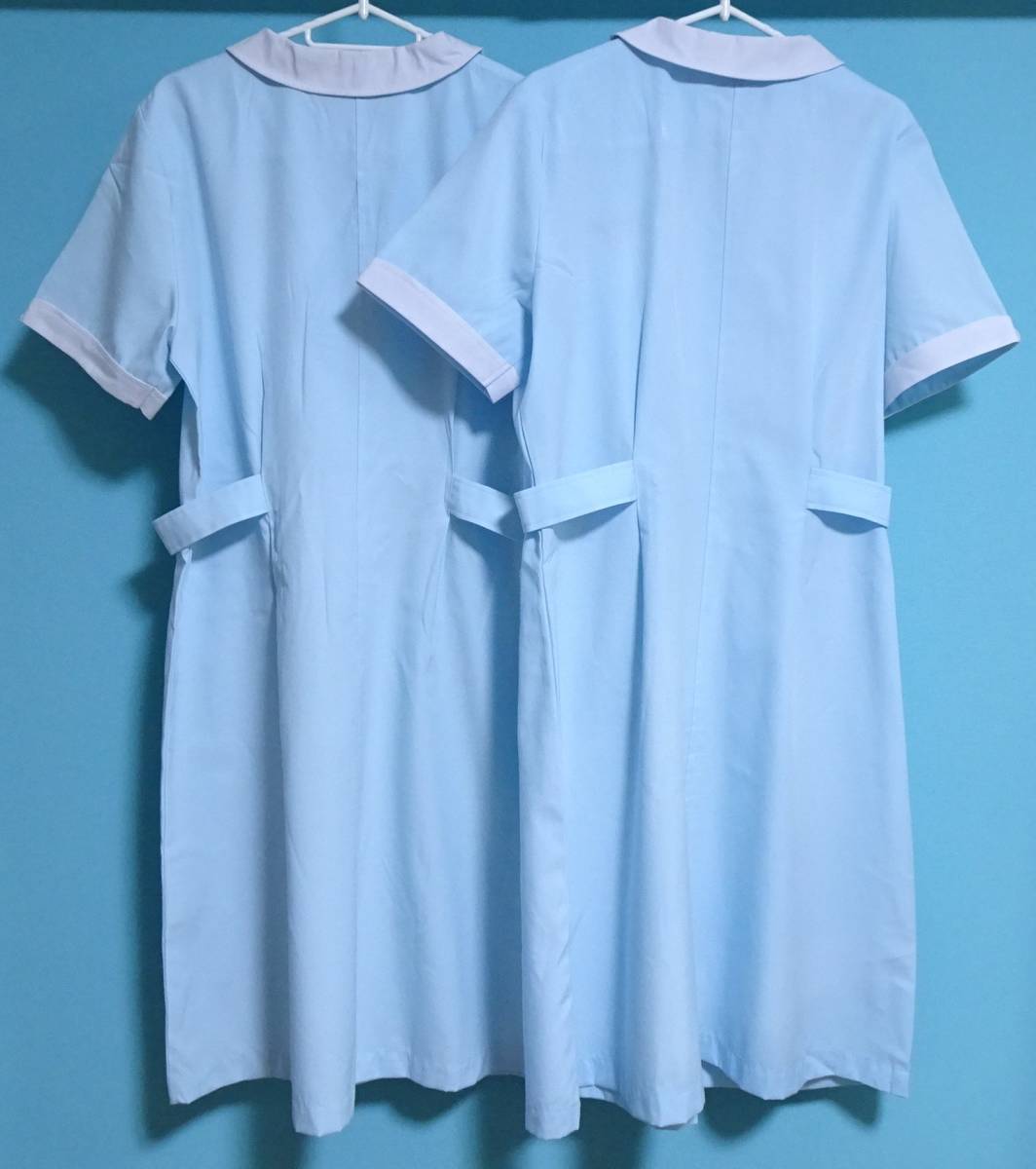 11-116☆コスプレ衣装☆超特大サイズ・ブルー・ナースワンピース2枚セット・サイズ3L・AP-RON・実習服の画像3