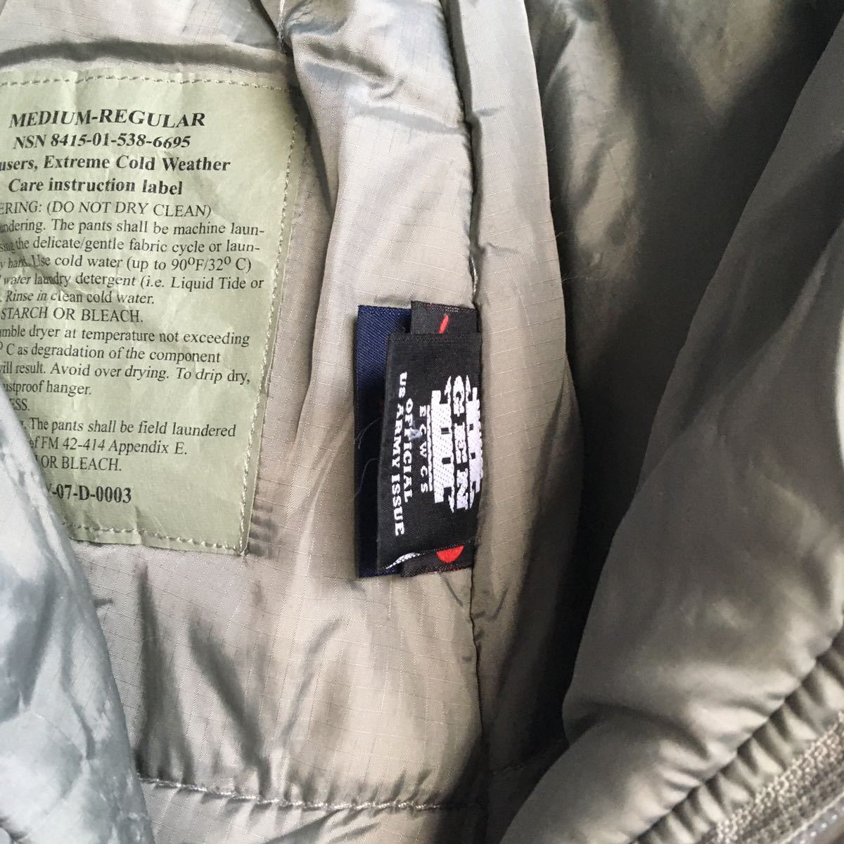 ECWCS LEVEL7 プリマロフトパンツ/U.S.ARMY 米軍実物 USA製 GENⅢ M-R ...