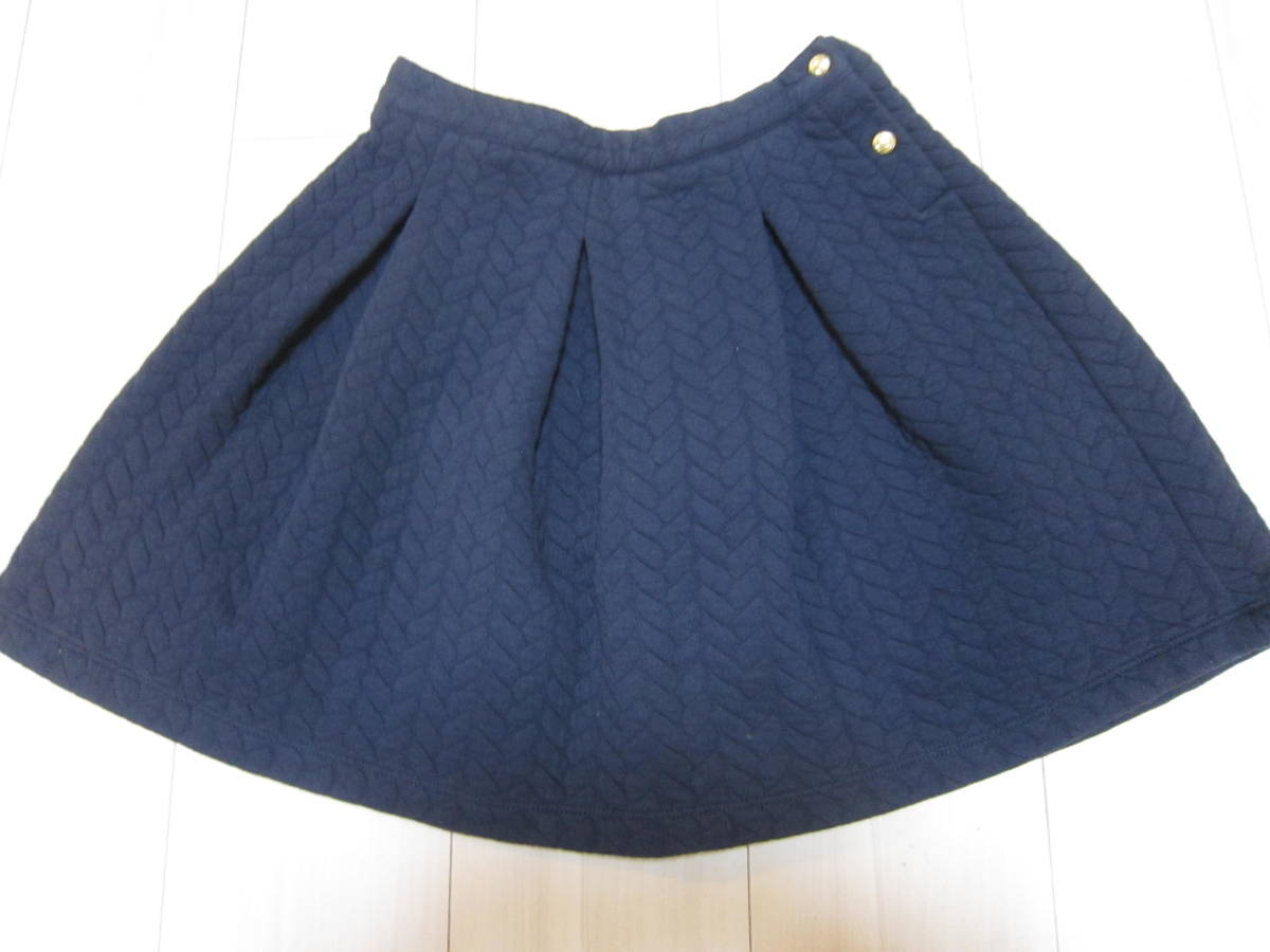 PETIT BATEAU 女の子 紺色のスカート 12歳（１５２ｃｍ）美品の画像1
