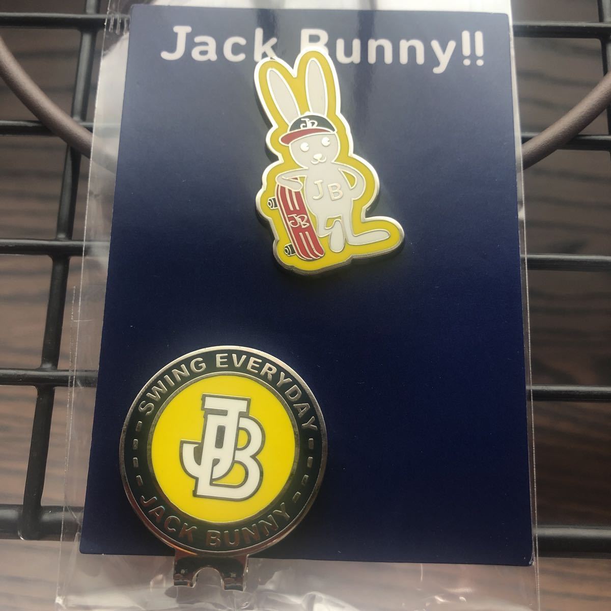 Jack Bunny!! by PEARLY GATES ジャックバニー サークルエンブレム　スケボーラビット!!クリップマーカー 262-2184320 060 イエロー_画像1