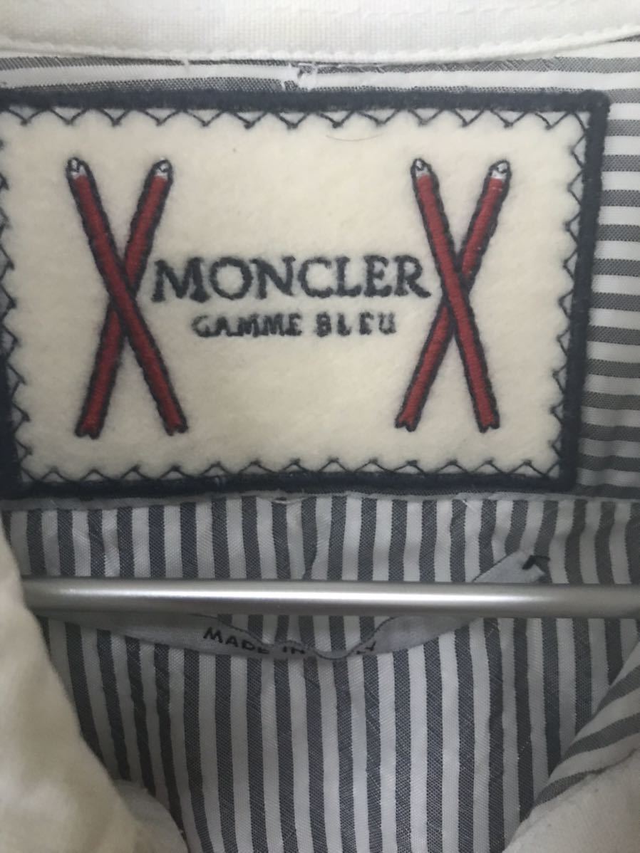 Moncler game blue ダウン　シャツ　ジャケット　白　0 モンクレール