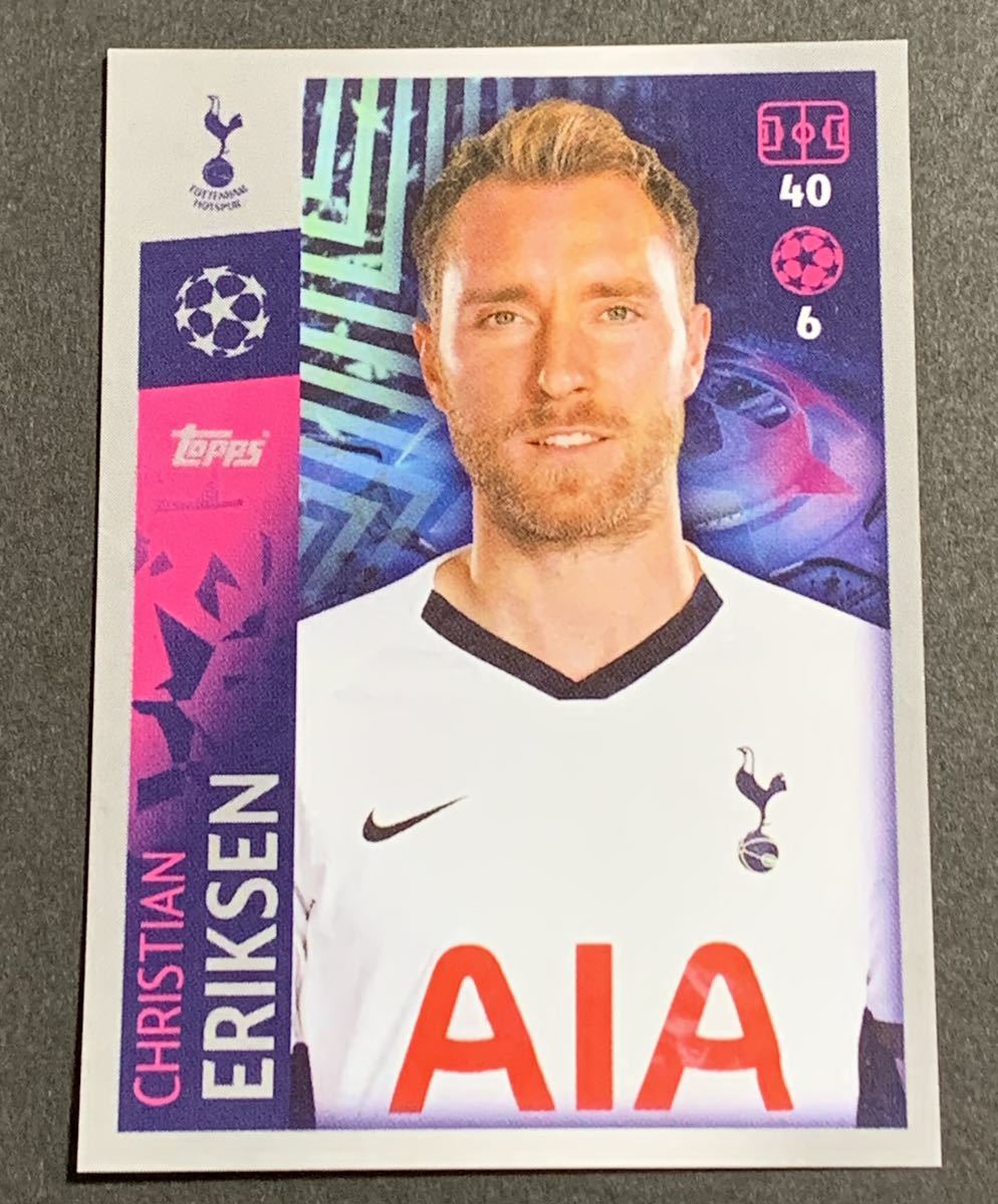 2019-20 Topps UEFA Champions League Sticker Christian Eriksen 454 Tottenham Hotspur エリクセン　スパーズ　ステッカー_画像1