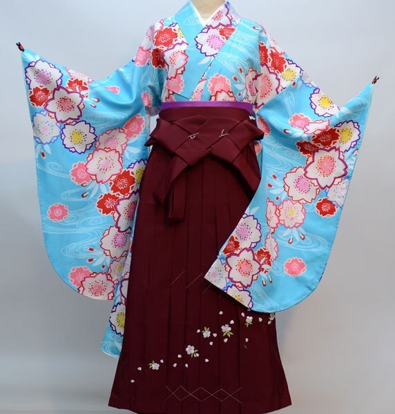 SALE】 着物袴セット ジュニア用へ直し144cm~150cm 百花斉放 新品