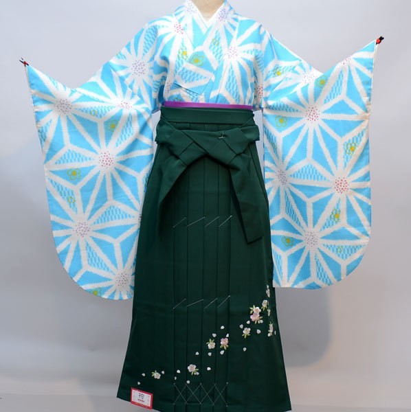 着物袴セット ジュニア用へ直し144cm～150cm 百花繚乱 新品 （株）安田屋 NO29710-03