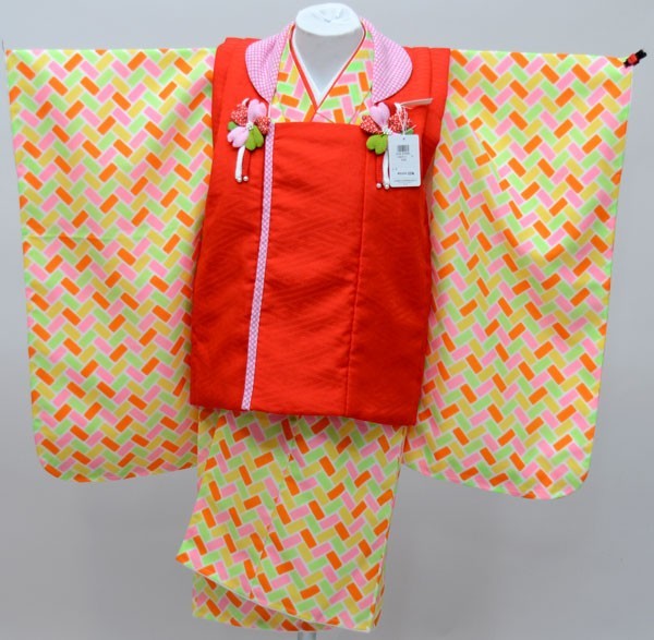 七五三 3歳 3才 三才 三歳 女児 女の子 祝着被布着物フルセット 式部浪漫 日本製 新品（株）安田屋 NO26244-02