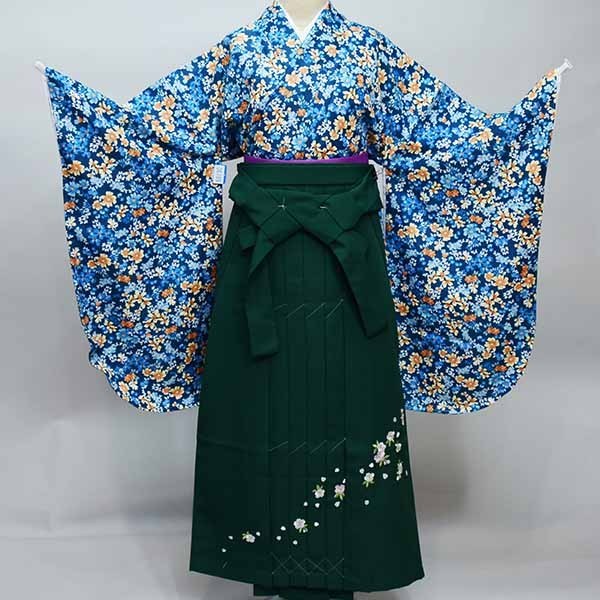 二尺袖 着物 袴フルセット 袴色・ 袴サイズ選択できます NO16021-2-
