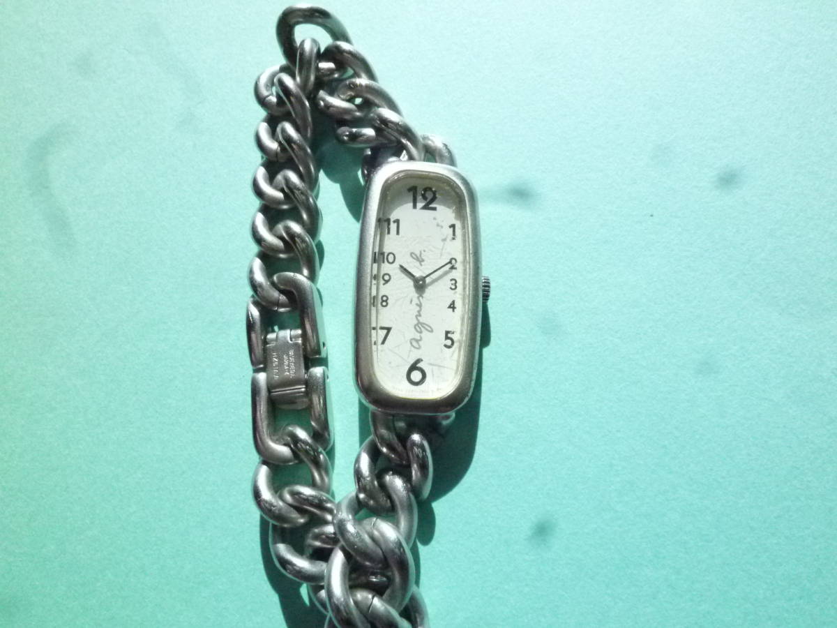 レディース agns b.腕時計　アニエスベー時計　レディース腕時計　シルバー　ブレスレット　人気の鎖型　服部セイコー製