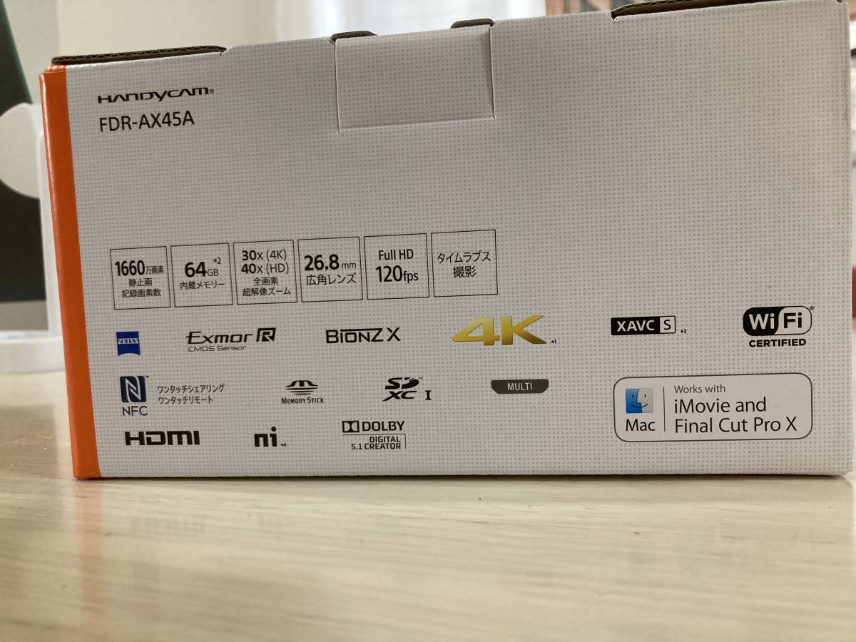 SONY цифровой 4K видео камера магнитофон FDR-AX45A