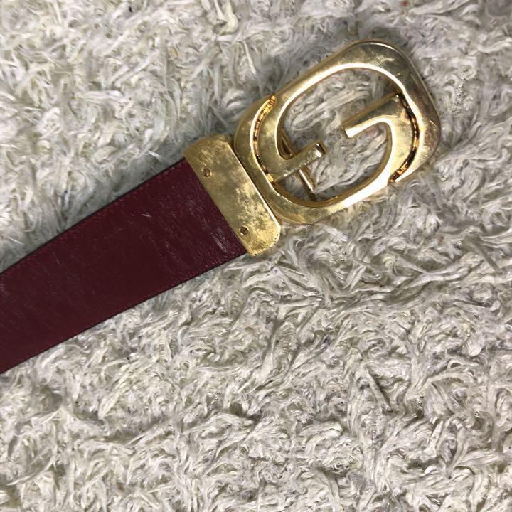 GUCCI グッチ リバーシブル ブラック インナーロッキング 黒 ベルト 赤
