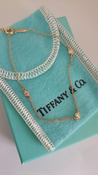 正規品☆ TIFFANY バイザヤード 3P ダイヤ ブレスレット K18 YG