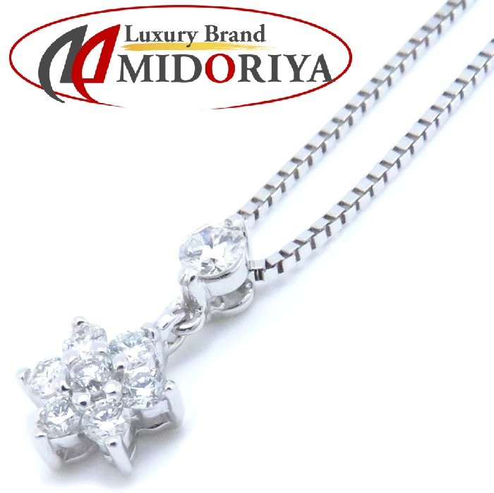 今季一番 花モチーフ ネックレス ダイヤモンド0.16ct Aoyama VENDOME