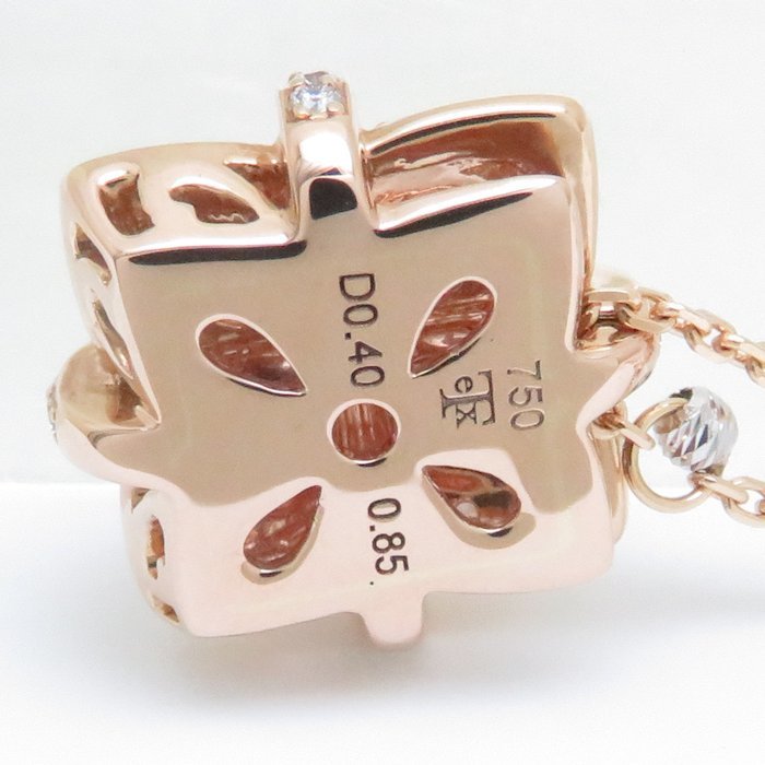 ネックレス ピンクサファイヤ0.85ct ダイヤモンド0.40ct K18PG ピンク