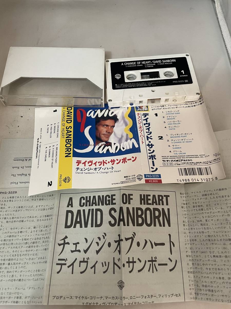 C6708 cassette tape David * sun bo-nDAVID SANBORN / A CHANGE OF HEART change *ob* Heart Japan domestic version 