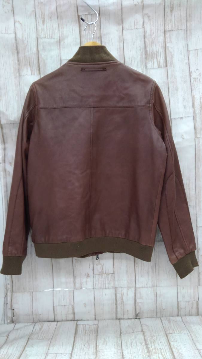 T365-169♪【80】B＆Y UNITED ARROWS レザージャケット Lサイズ ブラウン_画像2