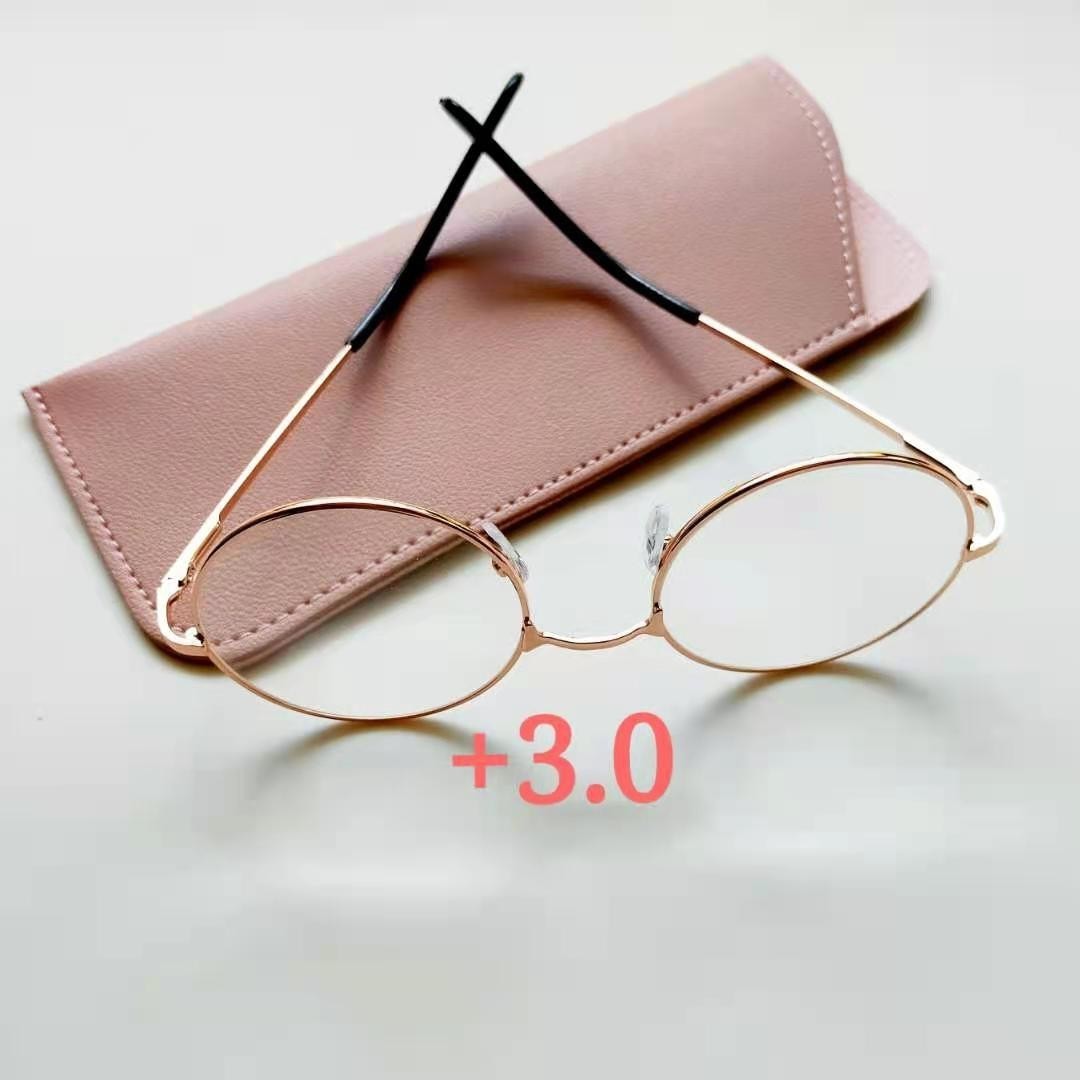 【新品、おまけあり】老眼鏡+3.0  シニアグラス  丸メガネ おしゃれReading glass