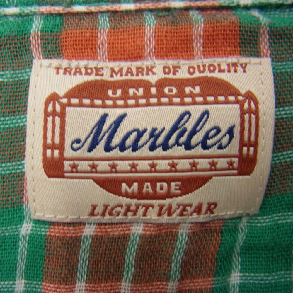 MARBLES マーブルズ MSH-S14SP05 DOUBLE GAUZE CHECK SHIRTS ダブル ガーゼ チェック 長袖 シャツ M【中古】 【即決】_画像4