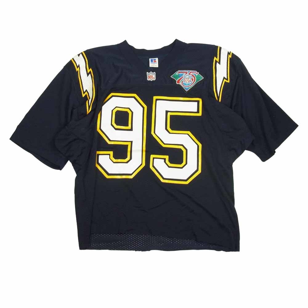 ラッセル アスレチック Russell Athletic ビンテージ 90s USA製 NFL メッシュ フット ボール シャツ 44【中古】 【即決】_画像1