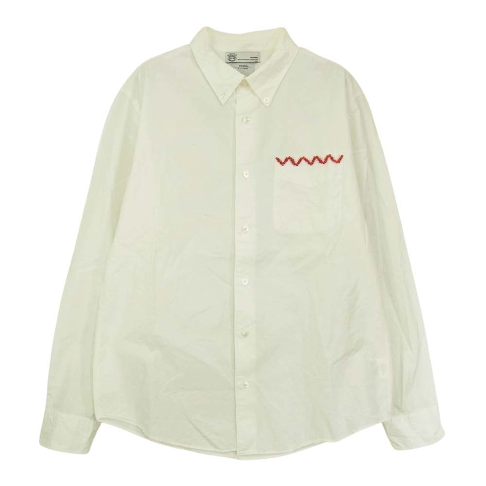 安い VISVIM 1【中古】 ホワイト系 ダウンシャツ ボタン デザイン