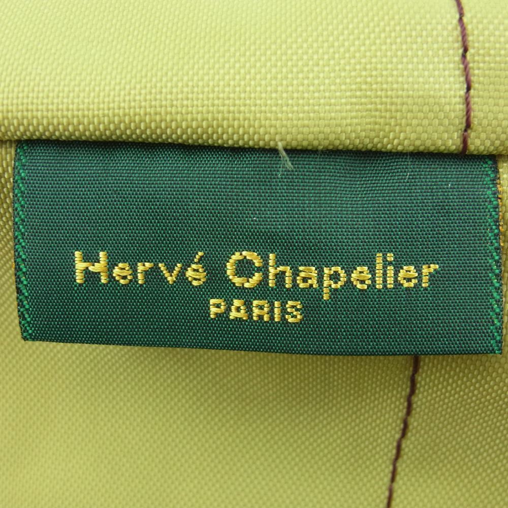 Herve Chapelier L be* car plie tote bag nylon France made grayish yellow group [ used ]