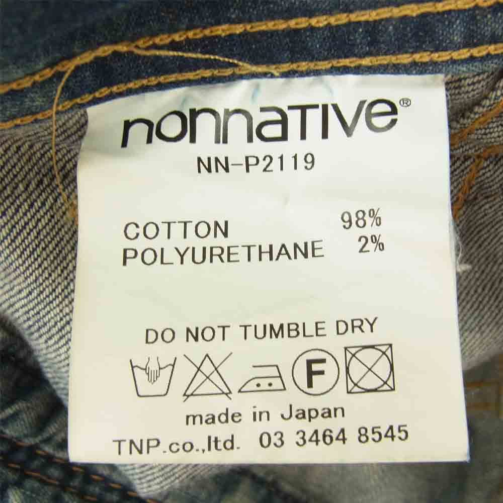 nonnative ノンネイティブ NN-P2119 DWELLER 5P JEANS TIGHT FIT-C/P DENIM STRETCH VW インディゴブルー系 2【中古】 【即決】_画像4