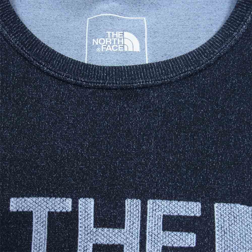 THE NORTH FACE ノースフェイス ウォッシュ加工 ロゴ クルーネック 半袖 Tシャツ ブラック系 S【中古】 【即決】_画像3