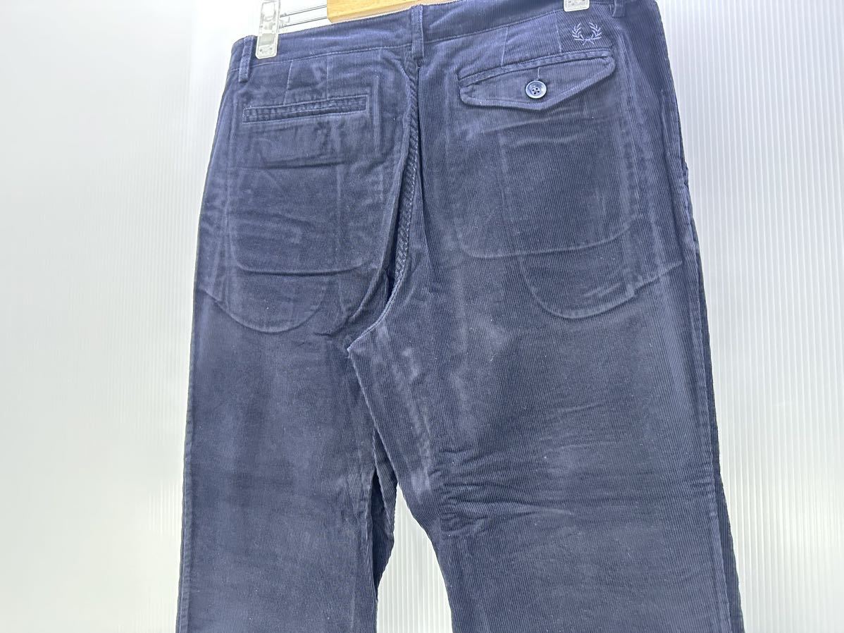FRED PERRY フレッドペリー コーデュロイパンツ ネイビー USサイズ 30R/76cm スリムフィット 並行輸入品(#326