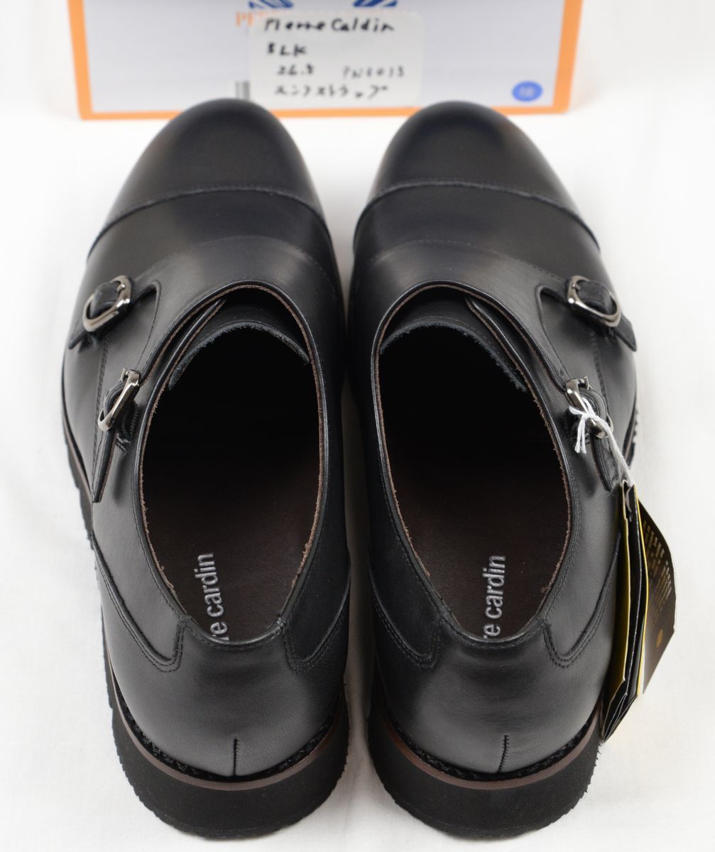 ●定価25300円PierreCardinピエールカルダンビジネスシューズ(PN3013,ダブルモンクストラップ,黒,26.5,VIBRAMソール)新品_画像5