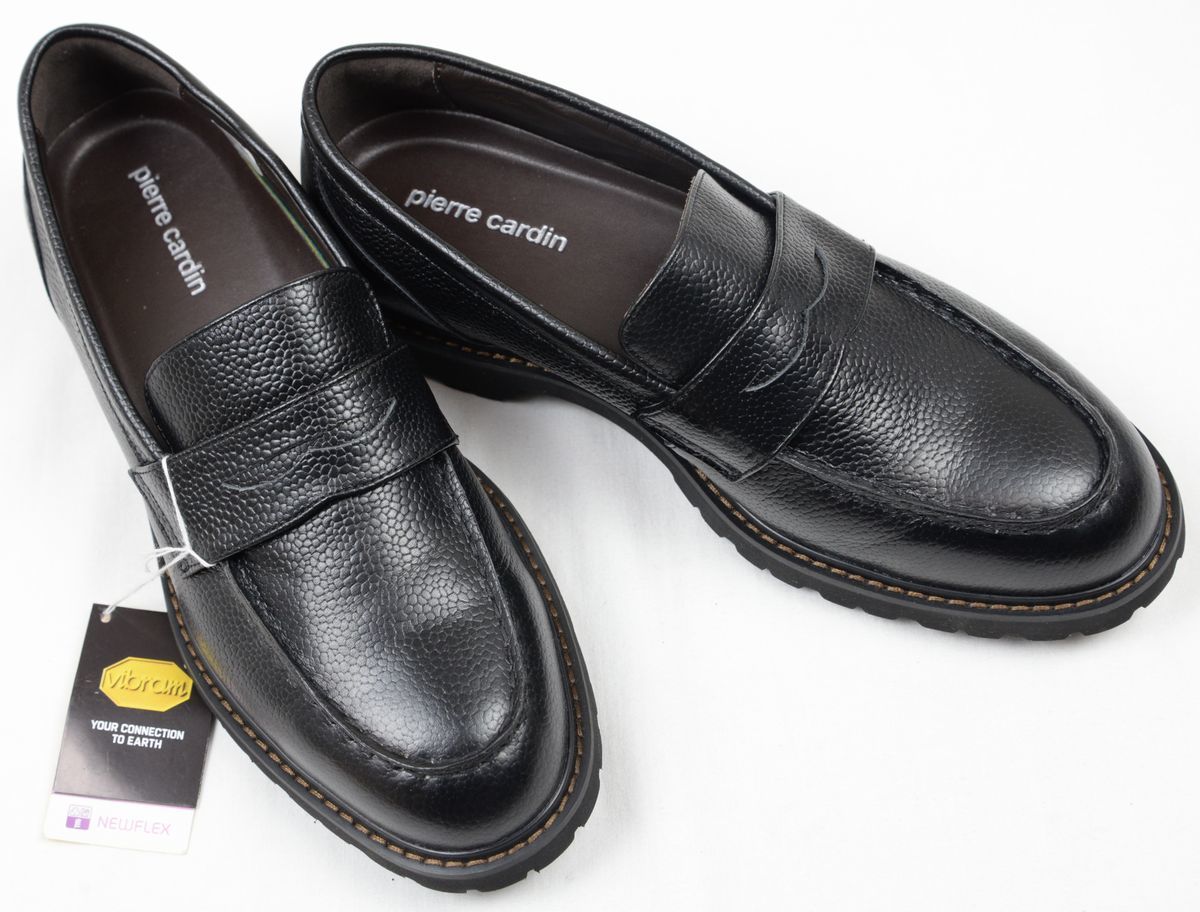 ●定価24200円PierreCardinピエールカルダンコインローファ―(PN3025,黒,26.5,VIBRAMソール)新品_画像1