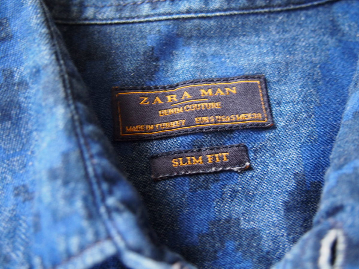 ザラマン DENIM COUTURE★長袖シャツ★スリムフィット★迷彩柄★Ｓ（ＵＳＡサイズ）★ZARA MAN_画像7