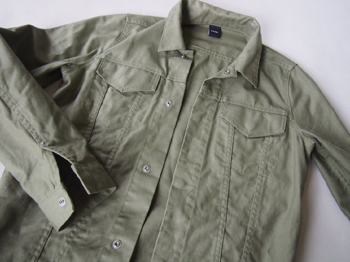 Pledge* Pledge * long sleeve military blouson *CPO military jacket * shirt jacket * fly front * snap-button * size 48