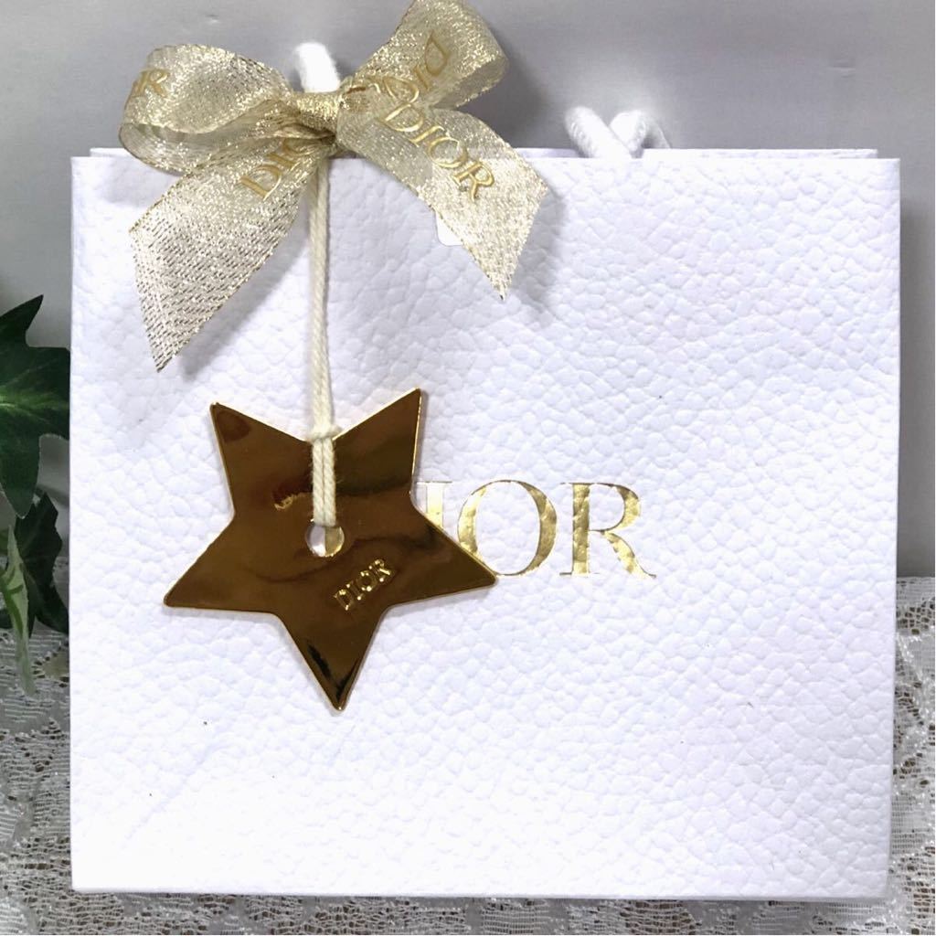 ディオール 「 Dior 」ミニ ショッパー (698) ショップ袋 ブランド紙袋 14.5×13×5cm 小さめ アクセサリー用 星のメタルチャーム付き_画像3