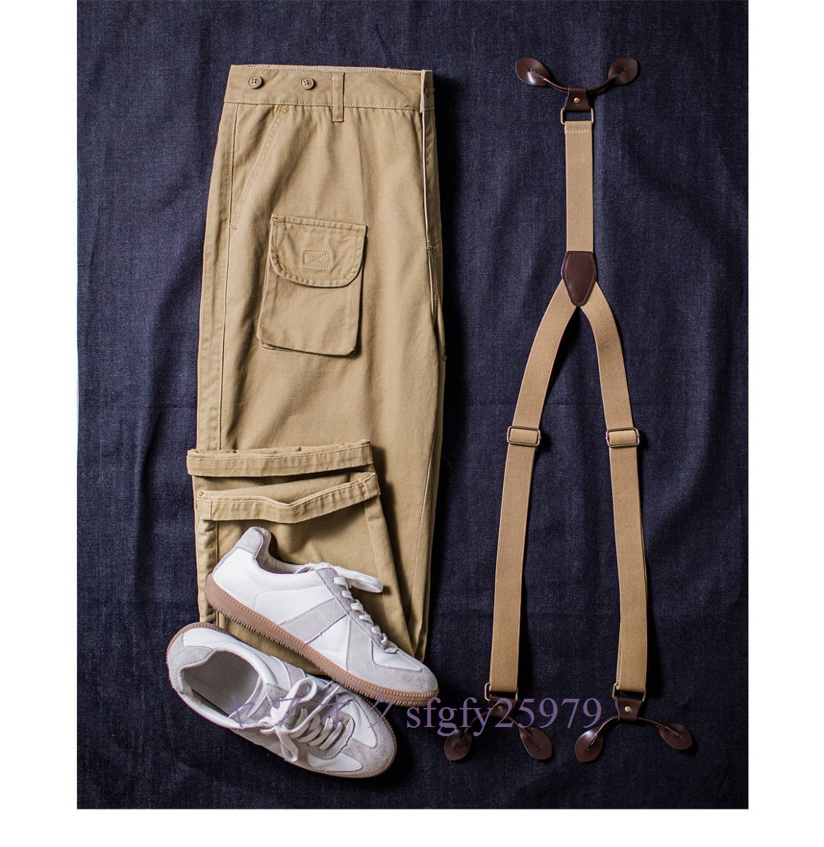 P936 new goods men's military Vintage reissue style cotton suspenders over pants chinoM~3XL suspenders attaching 