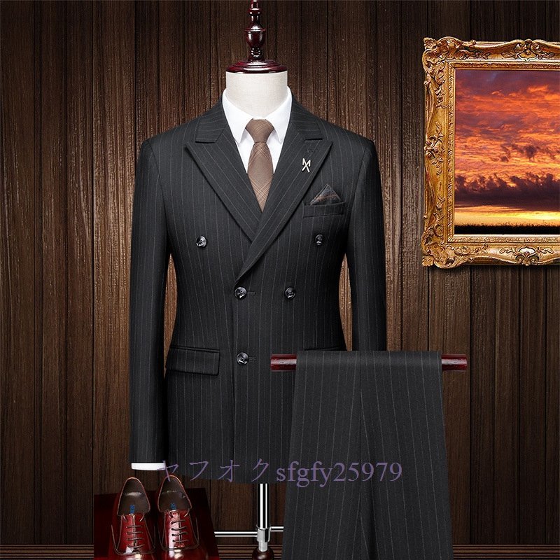 P782新品スーツメンズ ビジネススーツ カジュアルスーツ 3ピーススーツ スーツセットアップ フォーマルスーツ 紳士服 通勤 S~5XL_画像5