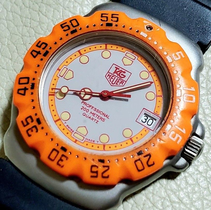 レア TAG Heuer タグホイヤー プロフェッショナル オレンジ デイト